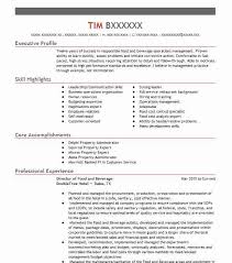 A good cv is recommended for applicants. Director Of Food And Beverage Resume Example Company Name North Hills California
