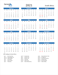 2021 calendar with united states holidays in excel format. South Africa Calendars With Holidays