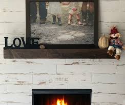 Floating Distressed Mantel Faux Beam