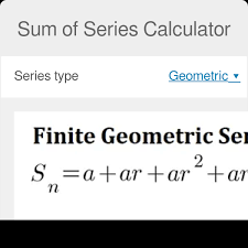 Sum Of Series Calculator Finite And