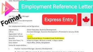 employment reference letter format