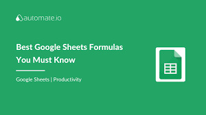 20 google sheets formulas you must know