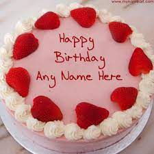 write friend name on birthday cake pics