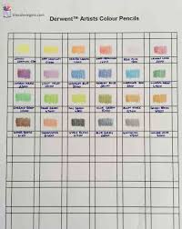 Color Chart For Derwent Artists Colour Pencils The