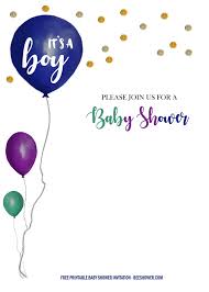 free it s a boy baby shower invitation