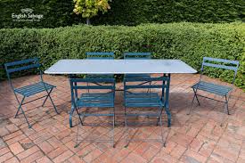 Six Seater Zinc Top Table And Flat Bar