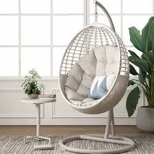 Modern White Patio Swing Chair