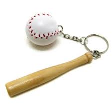 baseball bat keychains 12 count