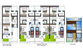 40x22 Feet Twin House Plan And