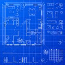 Detailed Illustration Of A Blueprint Floorplan With Various Design