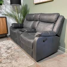 bruno 2 seater recliner with console
