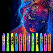 neon fluorescent makeup paints crayons
