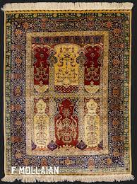 antique turkish silk hereke rug n