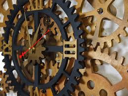 Rotating Gears Steampunk Wall Clock