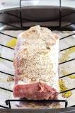 When cooking a pork loin do you put the fat side up or down?