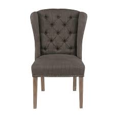 lydia gray tufted wing dining chair