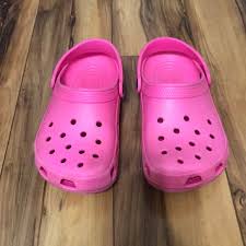 Kids Pink Crocs Size J2