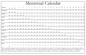 Printable Menstrual Calendar