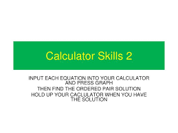 Ppt Calculator Skills 2 Powerpoint
