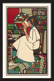 Book Lover Vintage Wall Art Large 11