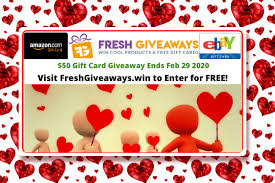 Find great deals on ebay for $50 gift card and ebay gift card 50. Free Giveaway For 50 Amazon Or Ebay Gift Card From Freshgiveaways Win Gifts On Budget Doing All The Gift Finding For You