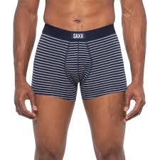 Saxx Underwear Navy Skipper Stripe Undercover Trunks For Men