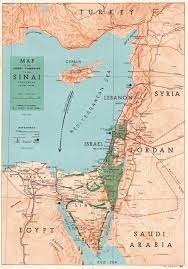 map of the israel caign in the sinai