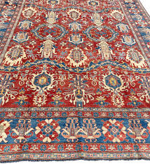 vegetable dye kazak wool rug