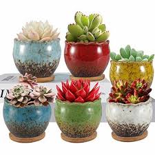Zoutog Succulent Pots 4 Inch Colorful