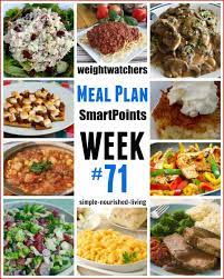 weight watchers weekly meal plan 71