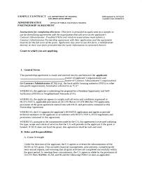 Partnership Agreement Form Template Partnership Agreement For Small