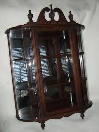 Wall Hanging Curio Cabinet Curved Glass