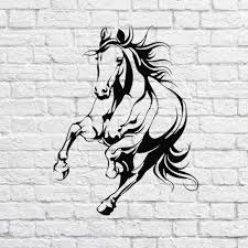Pla 3d Printed Running Horse Wall Art