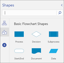 manage shapes in visio for the web