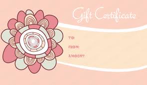 Simple Artistic Gift Certificate Template