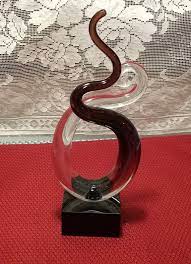 Murano Style Art Glass Swirl Sculpture