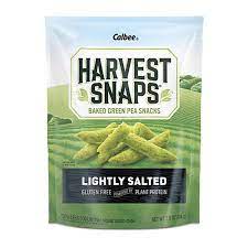 lightly salted green pea snack crisps