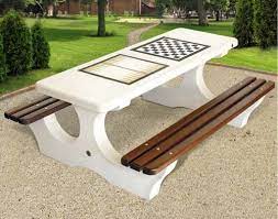 Concrete Outdoor Chess And Backgammon