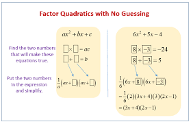 factoring quadratics when coefficient