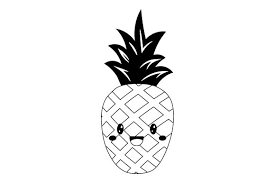 Pineapple Kawaii Design Svg Cut File By Creative Fabrica Crafts Creative Fabrica