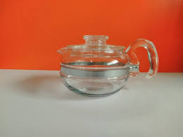 Vintage Pyrex Blue Flameware Teapot