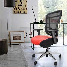 Black mesh back and fabric seat. Rika Mesh Back Chair With Leather Seat Buzz Seating Home Office