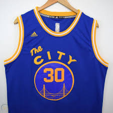 Golden state warriors steph curry jersey. Steph Curry The City Golden State Warriors Jersey Blue Size Medium 1849484596