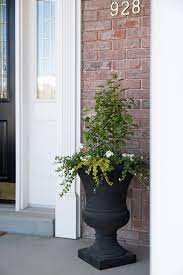 These are truly the easiest front porch planters ever! Textural Front Porch Planters Room For Tuesday Blog