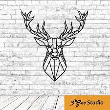Geometric Deer Head Wall Art Plan