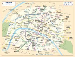 paris metro map 1956 modern colours
