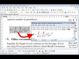 write equation in word or wps office