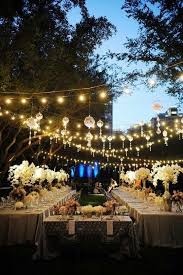 outdoor wedding reception lighting