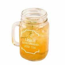 Long Island Iced Tea Glass Mason Jar