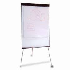 Adjustable Flip Chart With Lacquered Steel Surface And